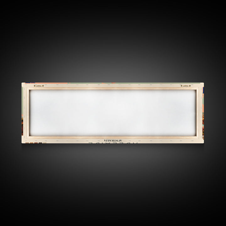Adelaide, Australia Panoramic Canvas Print, Adelaide, Australia Painting, Australia Art, Adelaide Travel Poster, Travel Art, Guest Room Painting
