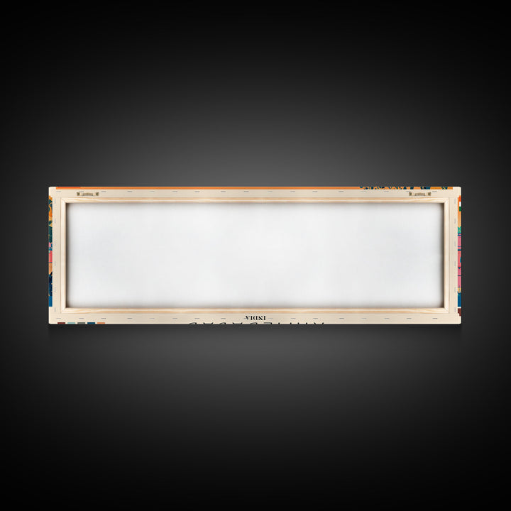 Ahmedabad, India Panoramic Canvas Print, Ahmedabad, India Painting, India Art, Ahmedabad Travel Poster, Travel Art, Vacation Gift