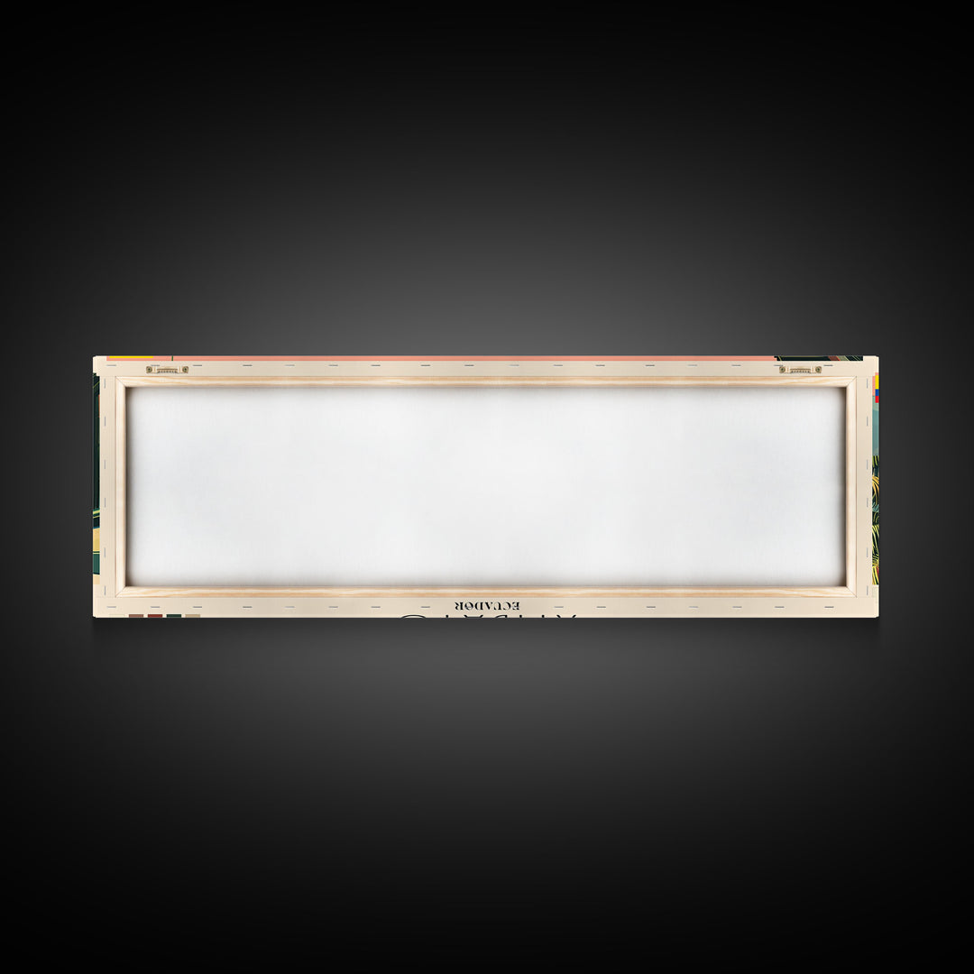 Ambato, Ecuador Panoramic Canvas Print, Ambato, Ecuador Painting, Ecuador Art, Ambato Travel Poster, Travel Art, Housewarming Gift