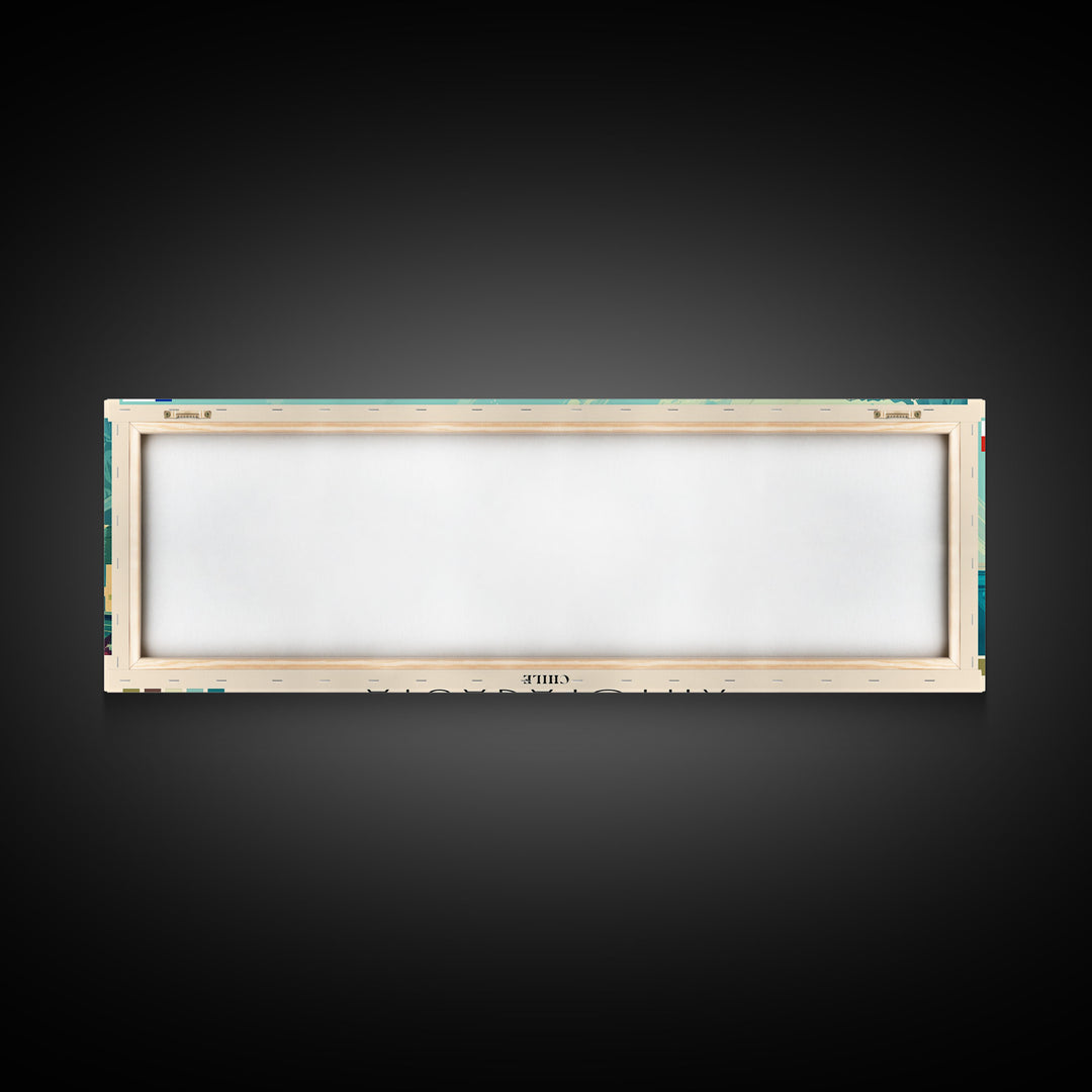 Antofagasta, Chile Panoramic Canvas Print, Antofagasta, Chile Painting, Chile Art, Antofagasta Travel Poster, Travel Art, Housewarming Gift