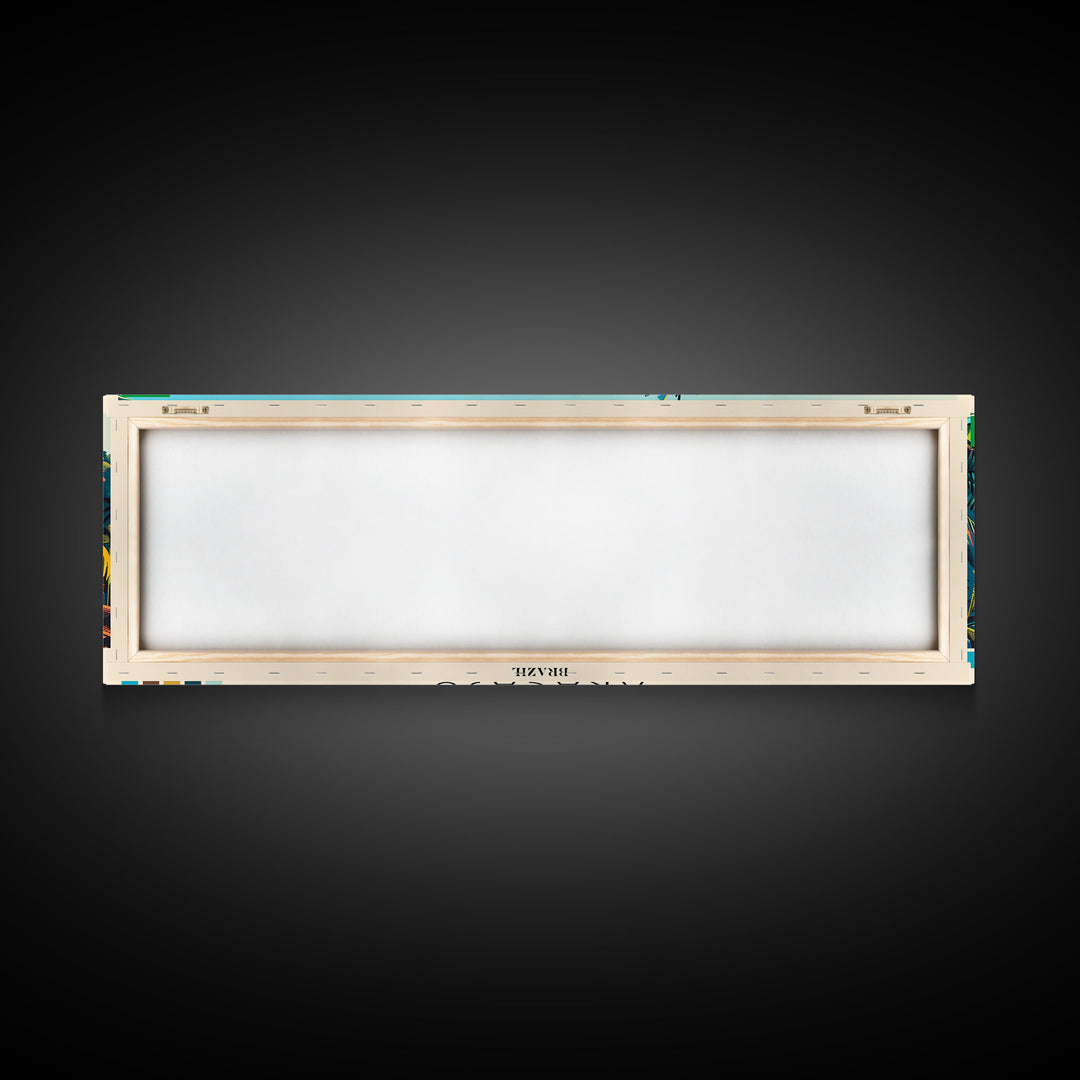 Aracaju, Brazil Panoramic Canvas Print, Aracaju, Brazil Painting, Brazil Art, Aracaju Travel Poster, Travel Art, Living Room Painting