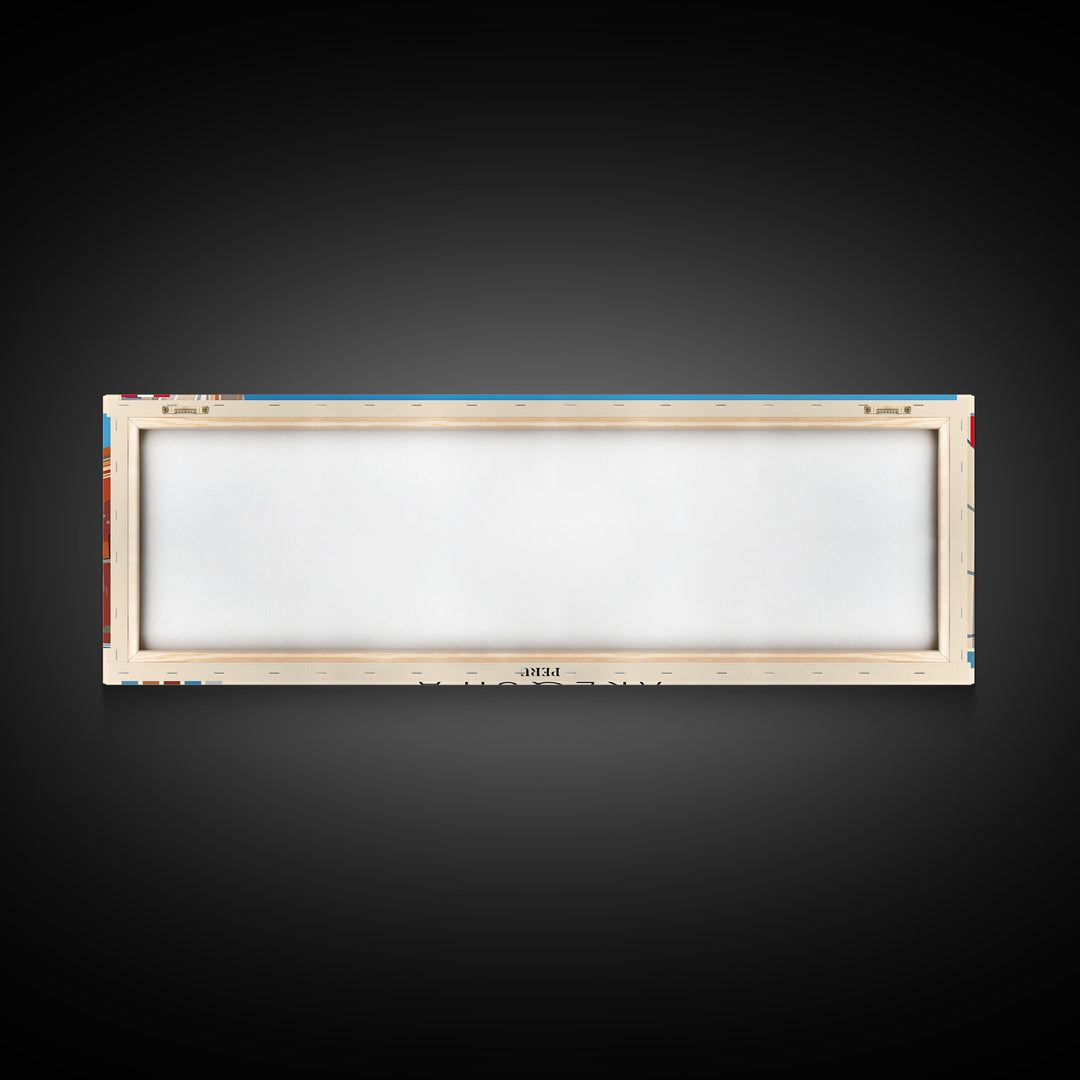 Arequipa, Peru Panoramic Canvas Print, Arequipa, Peru Painting, Peru Art, Arequipa Travel Poster, Travel Art, Guest Room Painting