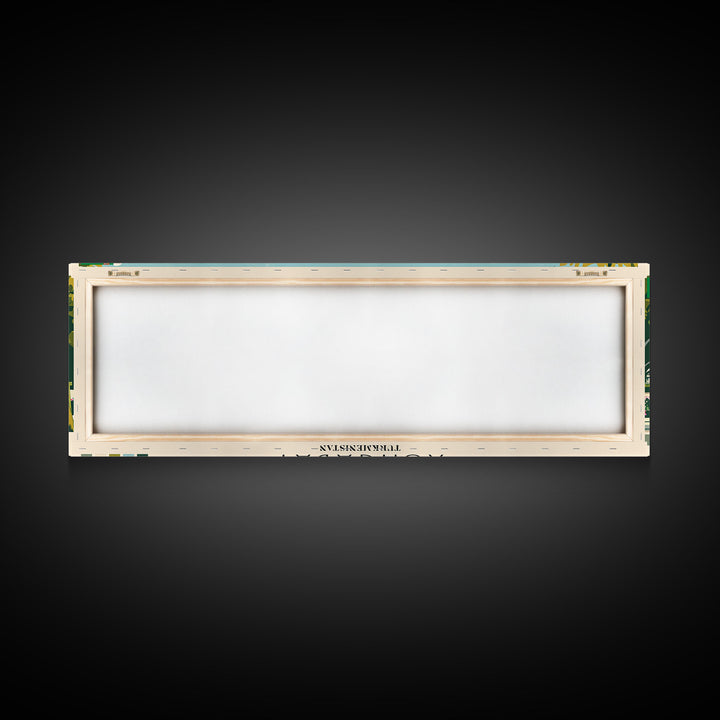 Ashgabat, Turkmenistan Panoramic Canvas Print, Ashgabat, Turkmenistan Painting, Turkmenistan Art, Ashgabat Travel Poster, Travel Art, Guest Room Painting