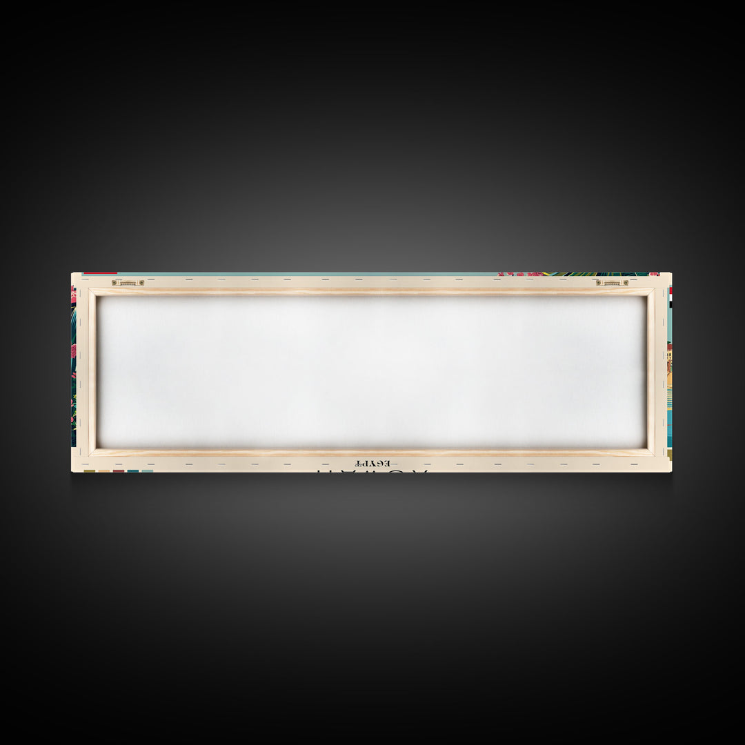 Aswan, Egypt Panoramic Canvas Print, Aswan, Egypt Painting, Egypt Art, Aswan Travel Poster, Travel Art, Housewarming Gift