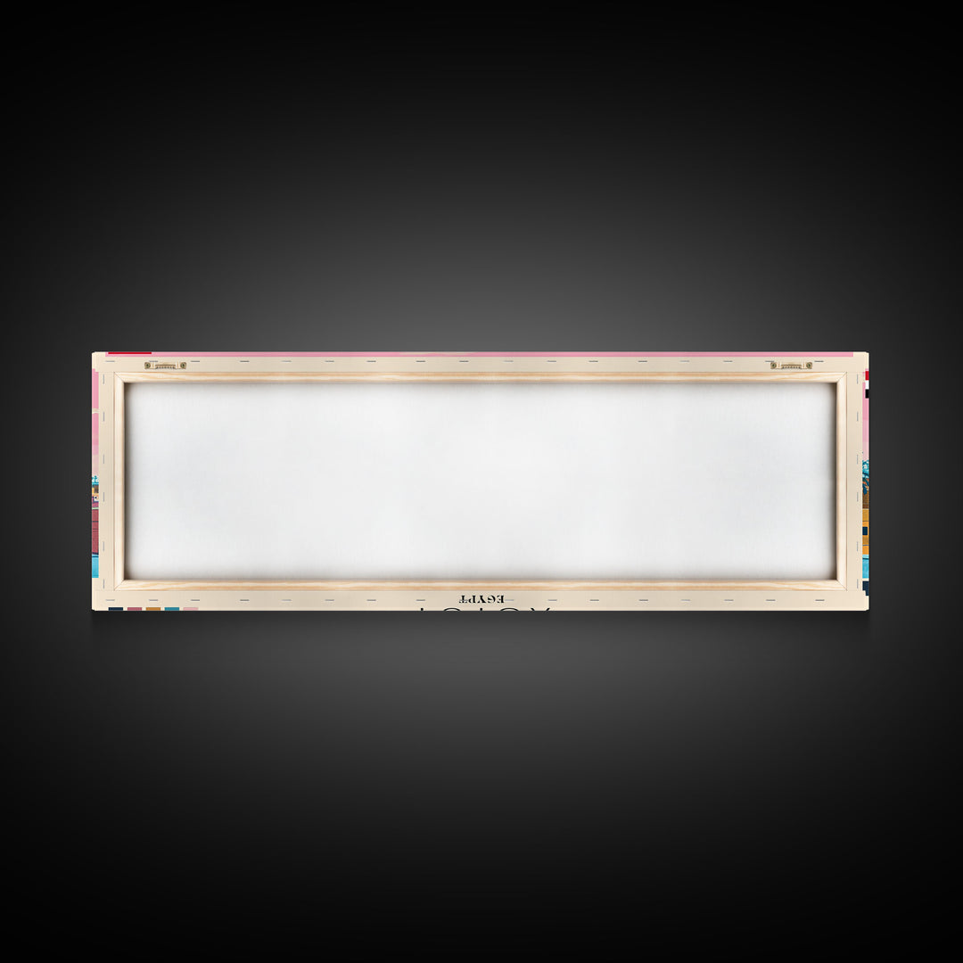 Asyut, Egypt Panoramic Canvas Print, Asyut, Egypt Painting, Egypt Art, Asyut Travel Poster, Travel Art, Guest Room Painting