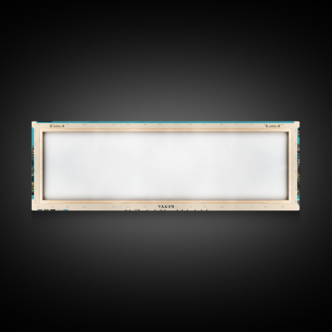 Athi River, Kenya Panoramic Canvas Print, Athi River, Kenya Painting, Kenya Art, Athi River Travel Poster, Travel Art, Guest Room Painting