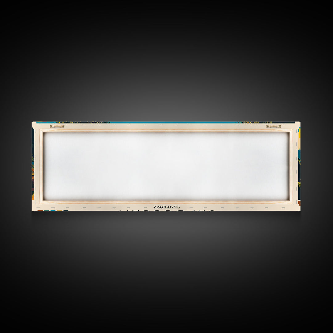 Bafoussam, Cameroon Panoramic Canvas Print, Bafoussam, Cameroon Painting, Cameroon Art, Bafoussam Travel Poster, Travel Art, Living Room Painting