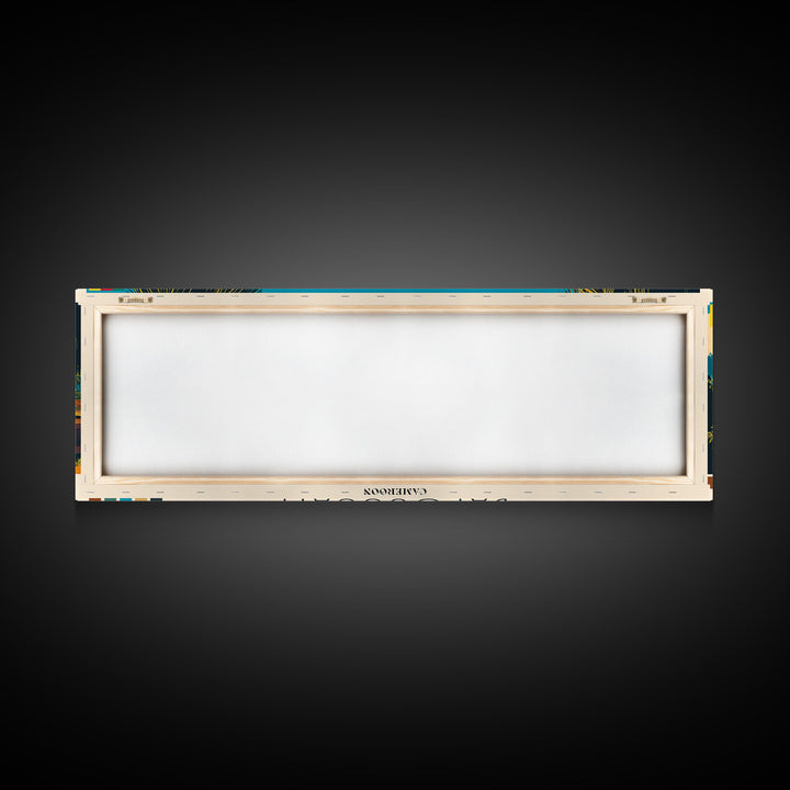 Bafoussam, Cameroon Panoramic Canvas Print, Bafoussam, Cameroon Painting, Cameroon Art, Bafoussam Travel Poster, Travel Art, Living Room Painting