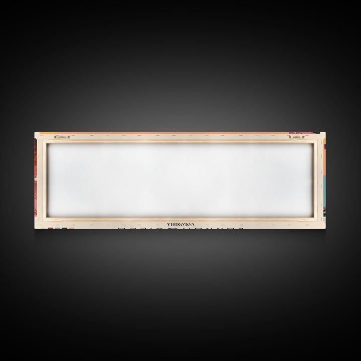 Barranquilla, Colombia Panoramic Canvas Print, Barranquilla, Colombia Painting, Colombia Art, Barranquilla Travel Poster, Travel Art, Guest Room Painting