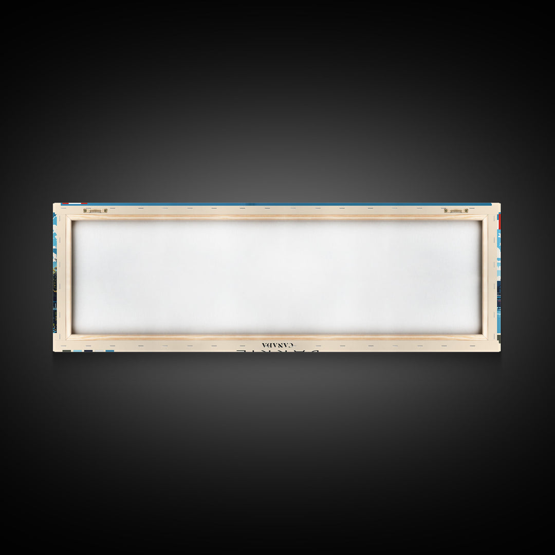 Barrie, Canada Panoramic Canvas Print, Barrie, Canada Painting, Canada Art, Barrie Travel Poster, Travel Art, Guest Room Painting