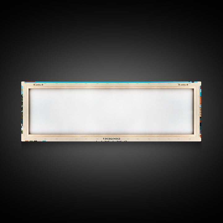 Batam, Indonesia Panoramic Canvas Print, Batam, Indonesia Painting, Indonesia Art, Batam Travel Poster, Travel Art, Vacation Gift