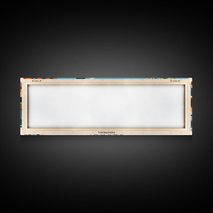 Bekasi, Indonesia Panoramic Canvas Print, Bekasi, Indonesia Painting, Indonesia Art, Bekasi Travel Poster, Travel Art, Guest Room Painting