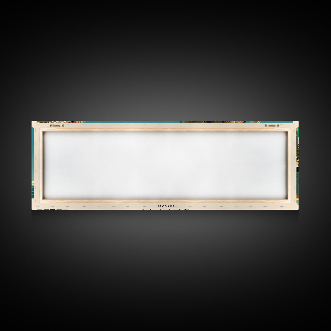 Belem, Brazil Panoramic Canvas Print, Belem, Brazil Painting, Brazil Art, Belem Travel Poster, Travel Art, Housewarming Gift