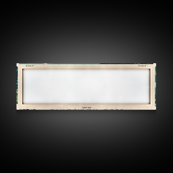 Belo Horizonte, Brazil Panoramic Canvas Print, Belo Horizonte, Brazil Painting, Brazil Art, Belo Horizonte Travel Poster, Travel Art, Guest Room Painting