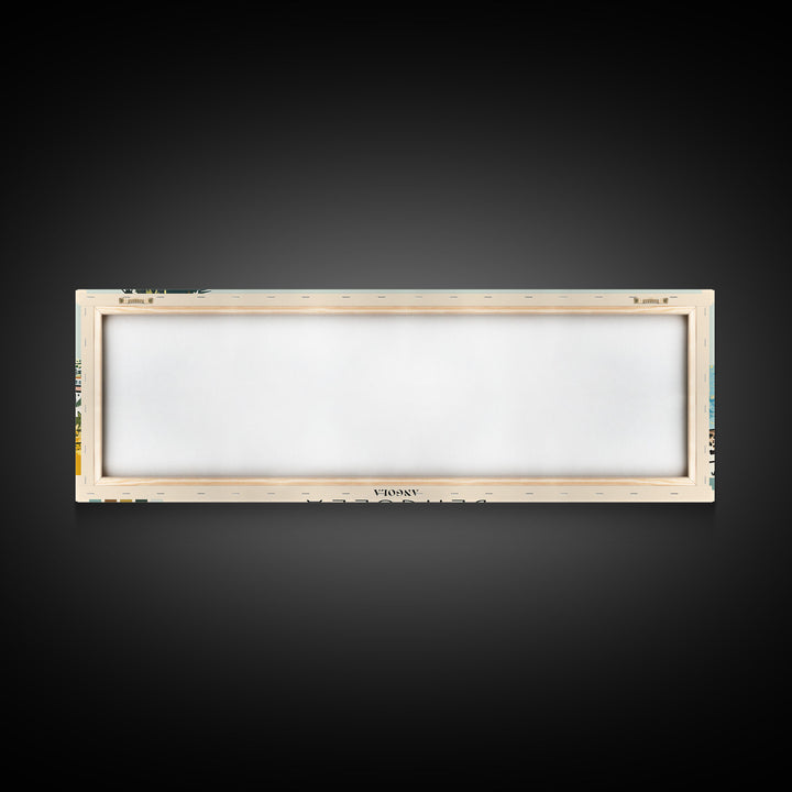 Benguela, Angola Panoramic Canvas Print, Benguela, Angola Painting, Angola Art, Benguela Travel Poster, Travel Art, Vacation Gift