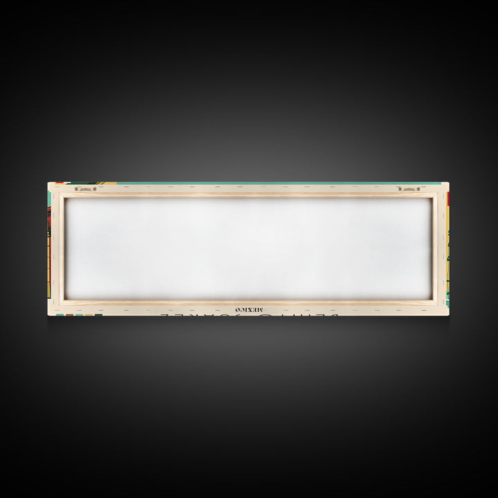 Benito Juarez, Mexico Panoramic Canvas Print, Benito Juarez, Mexico Painting, Mexico Art, Benito Juarez Travel Poster, Travel Art, Living Room Painting