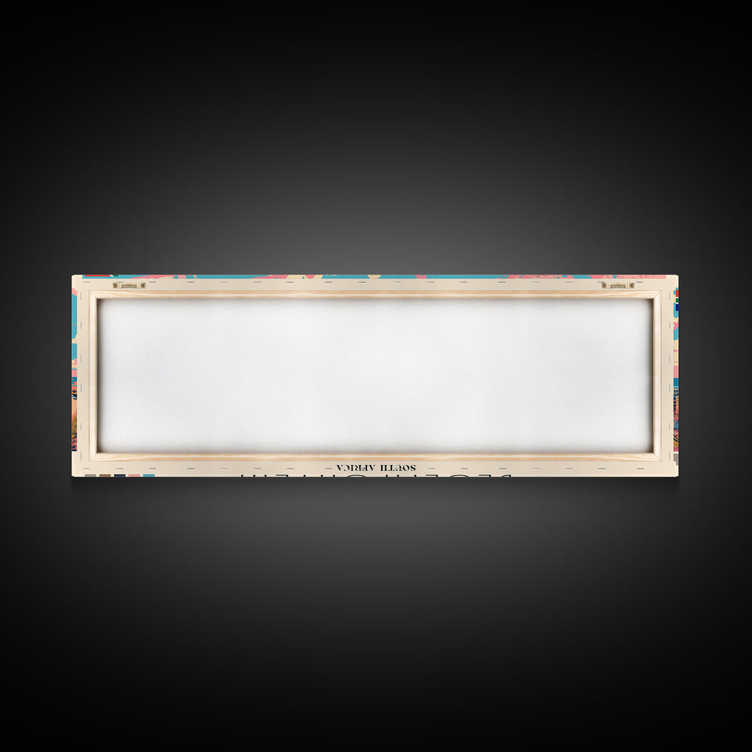 Bloemfontein, South Africa Panoramic Canvas Print, Bloemfontein, South Africa Painting, South Africa Art, Bloemfontein Travel Poster, Travel Art, Guest Room Painting