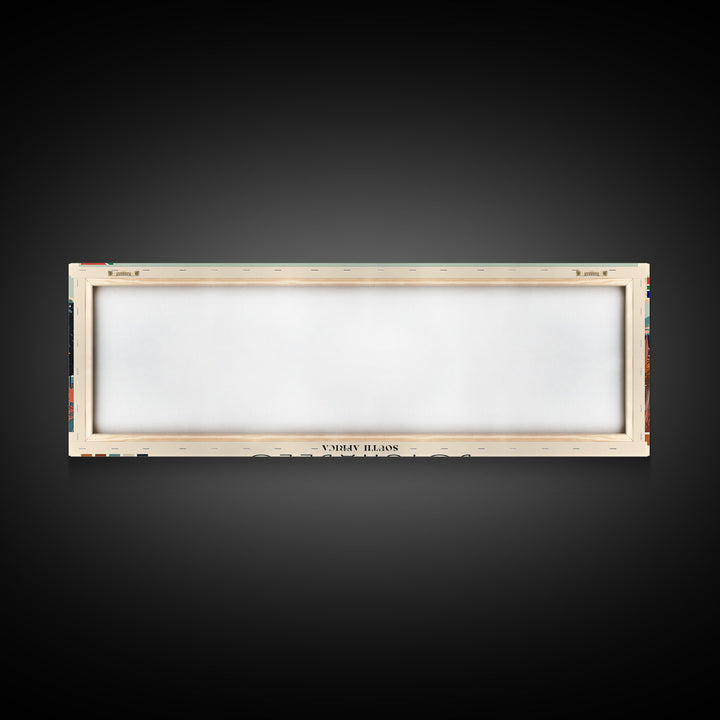 Botshabelo, South Africa Panoramic Canvas Print, Botshabelo, South Africa Painting, South Africa Art, Botshabelo Travel Poster, Travel Art, Guest Room Painting