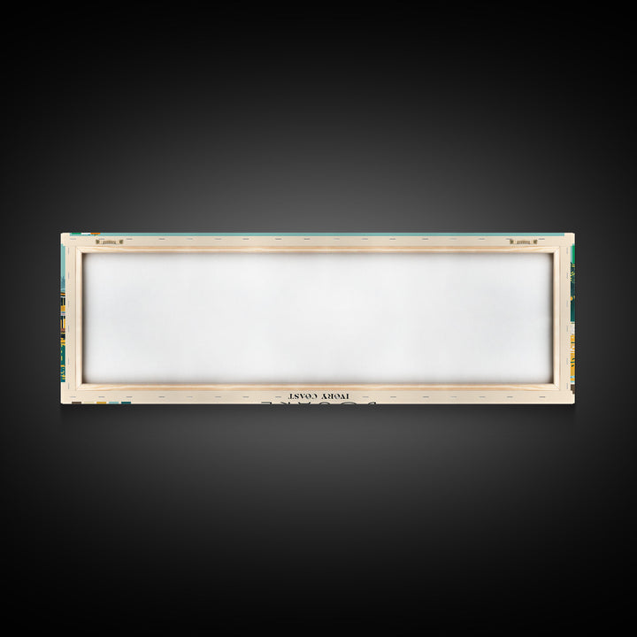 Bouake, Ivory Coast Panoramic Canvas Print, Bouake, Ivory Coast Painting, Ivory Coast Art, Bouake Travel Poster, Travel Art, Guest Room Painting