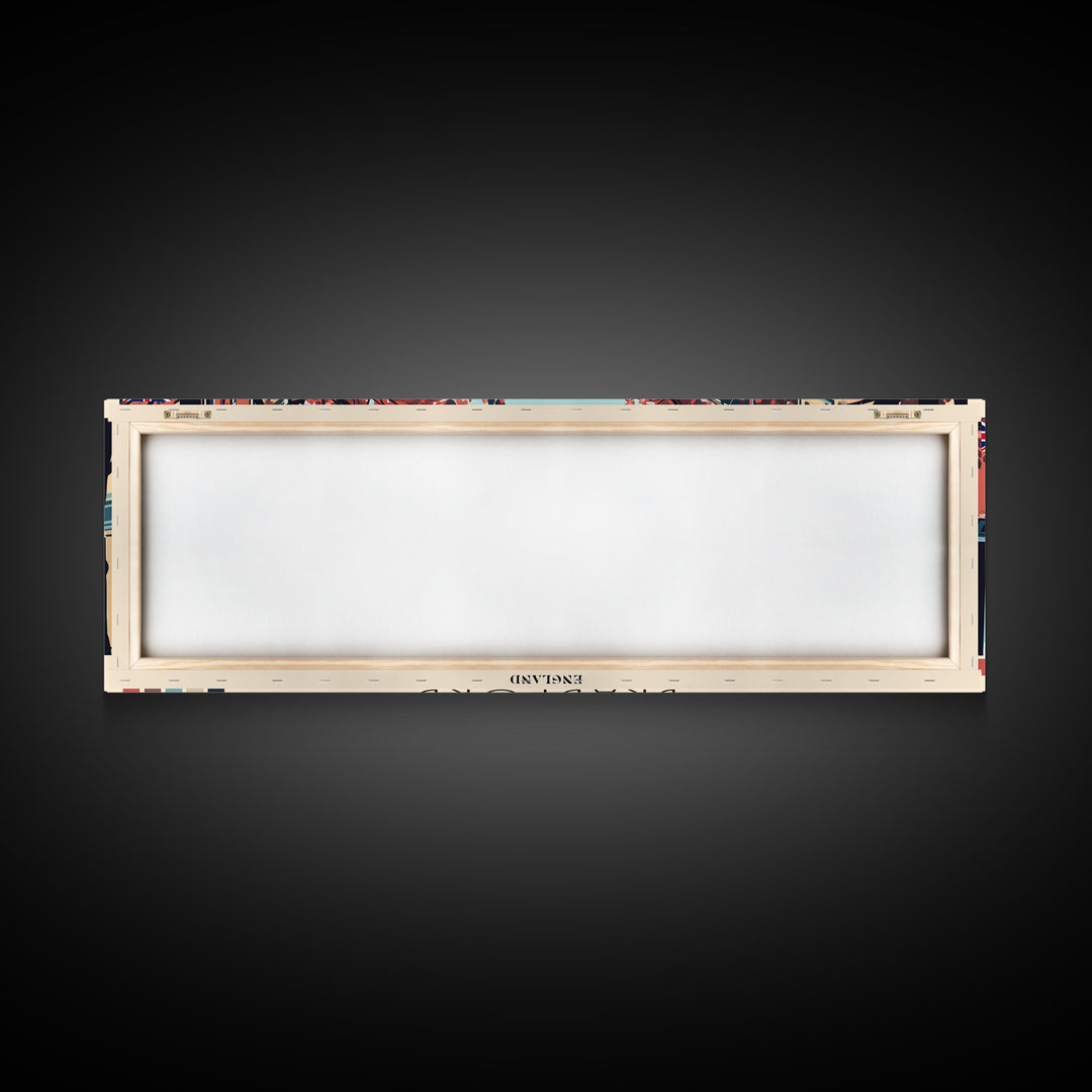 Bradford, England Panoramic Canvas Print, Bradford, England Painting, England Art, Bradford Travel Poster, Travel Art, Vacation Gift