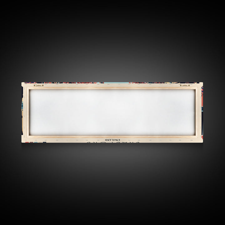 Bradford, England Panoramic Canvas Print, Bradford, England Painting, England Art, Bradford Travel Poster, Travel Art, Vacation Gift