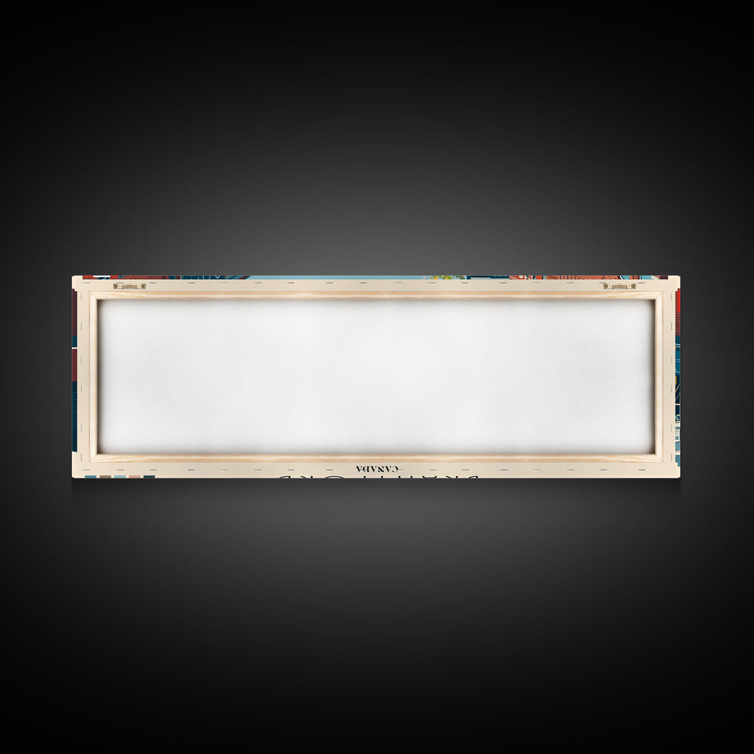 Brantford, Canada Panoramic Canvas Print, Brantford, Canada Painting, Canada Art, Brantford Travel Poster, Travel Art, Living Room Painting