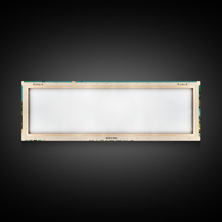 Brasilia, Brazil Panoramic Canvas Print, Brasilia, Brazil Painting, Brazil Art, Brasilia Travel Poster, Travel Art, Housewarming Gift