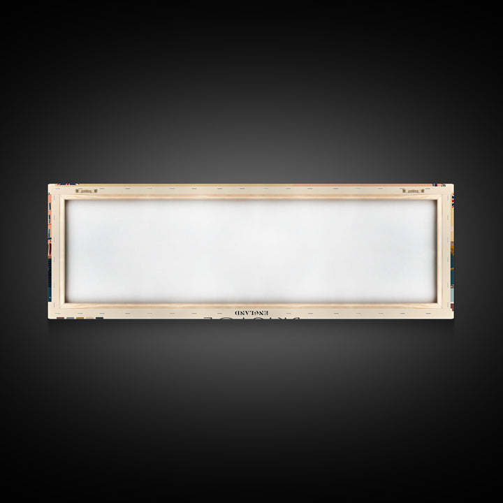 Bristol, England Panoramic Canvas Print, Bristol, England Painting, England Art, Bristol Travel Poster, Travel Art, Housewarming Gift