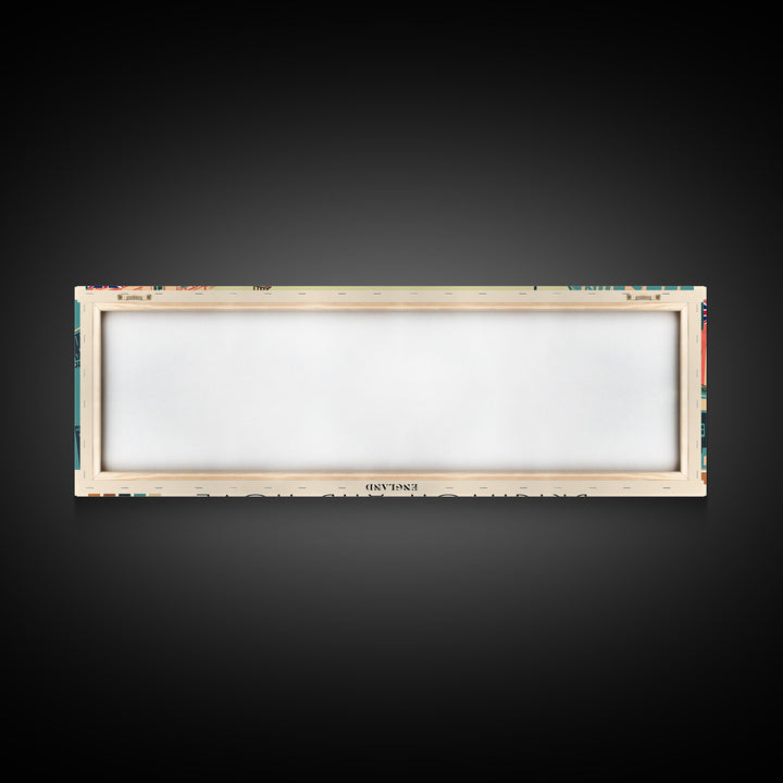 Brighton and Hove, England Panoramic Canvas Print, Brighton and Hove, England Painting, England Art, Brighton and Hove Travel Poster, Travel Art, Vacation Gift