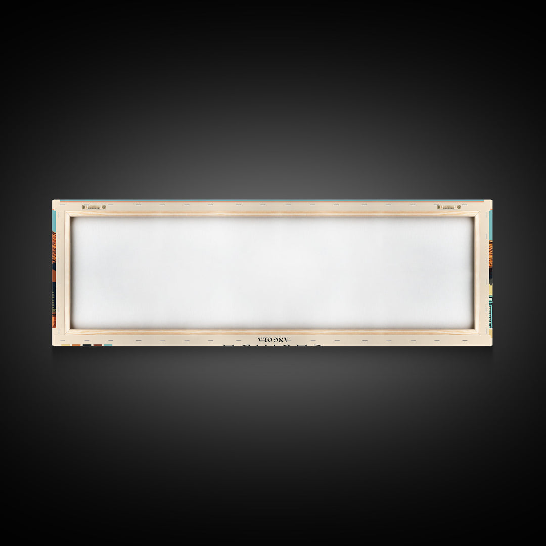 Cabinda, Angola Panoramic Canvas Print, Cabinda, Angola Painting, Angola Art, Cabinda Travel Poster, Travel Art, Vacation Gift