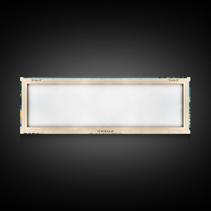 Cairns, Australia Panoramic Canvas Print, Cairns, Australia Painting, Australia Art, Cairns Travel Poster, Travel Art, Living Room Painting