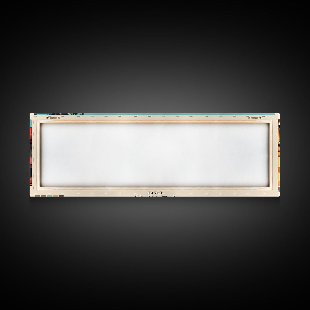 Cairo, Egypt Panoramic Canvas Print, Cairo, Egypt Painting, Egypt Art, Cairo Travel Poster, Travel Art, Housewarming Gift