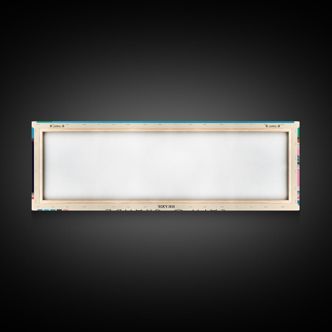 Campo Grande, Brazil Panoramic Canvas Print, Campo Grande, Brazil Painting, Brazil Art, Campo Grande Travel Poster, Travel Art, Guest Room Painting