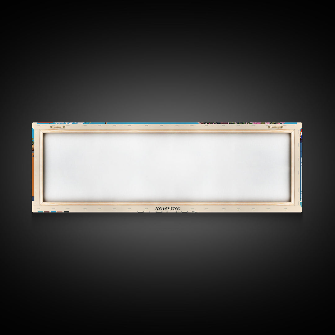 Capiata, Paraguay Panoramic Canvas Print, Capiata, Paraguay Painting, Paraguay Art, Capiata Travel Poster, Travel Art, Guest Room Painting