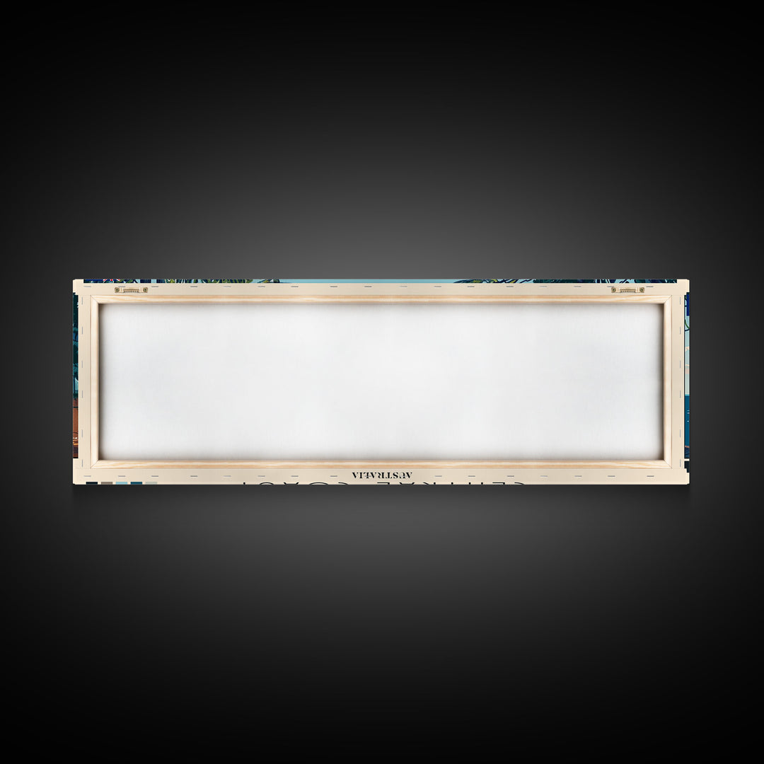 Central Coast, Australia Panoramic Canvas Print, Central Coast, Australia Painting, Australia Art, Central Coast Travel Poster, Travel Art, Vacation Gift