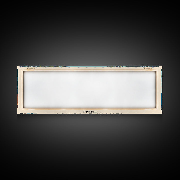 Central Coast, Australia Panoramic Canvas Print, Central Coast, Australia Painting, Australia Art, Central Coast Travel Poster, Travel Art, Vacation Gift