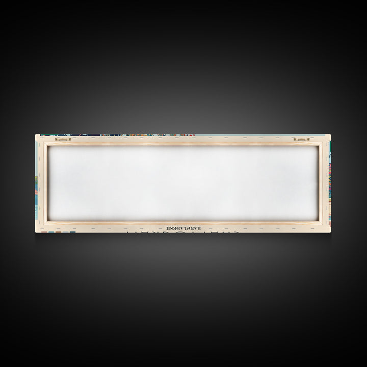 Chattogram, Bangladesh Panoramic Canvas Print, Chattogram, Bangladesh Painting, Bangladesh Art, Chattogram Travel Poster, Travel Art, Guest Room Painting