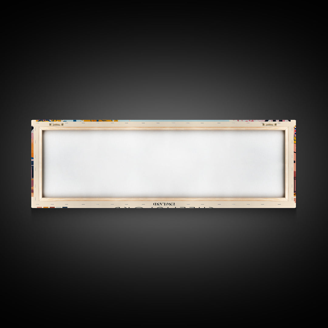 Chelmsford, England Panoramic Canvas Print, Chelmsford, England Painting, England Art, Chelmsford Travel Poster, Travel Art, Guest Room Painting