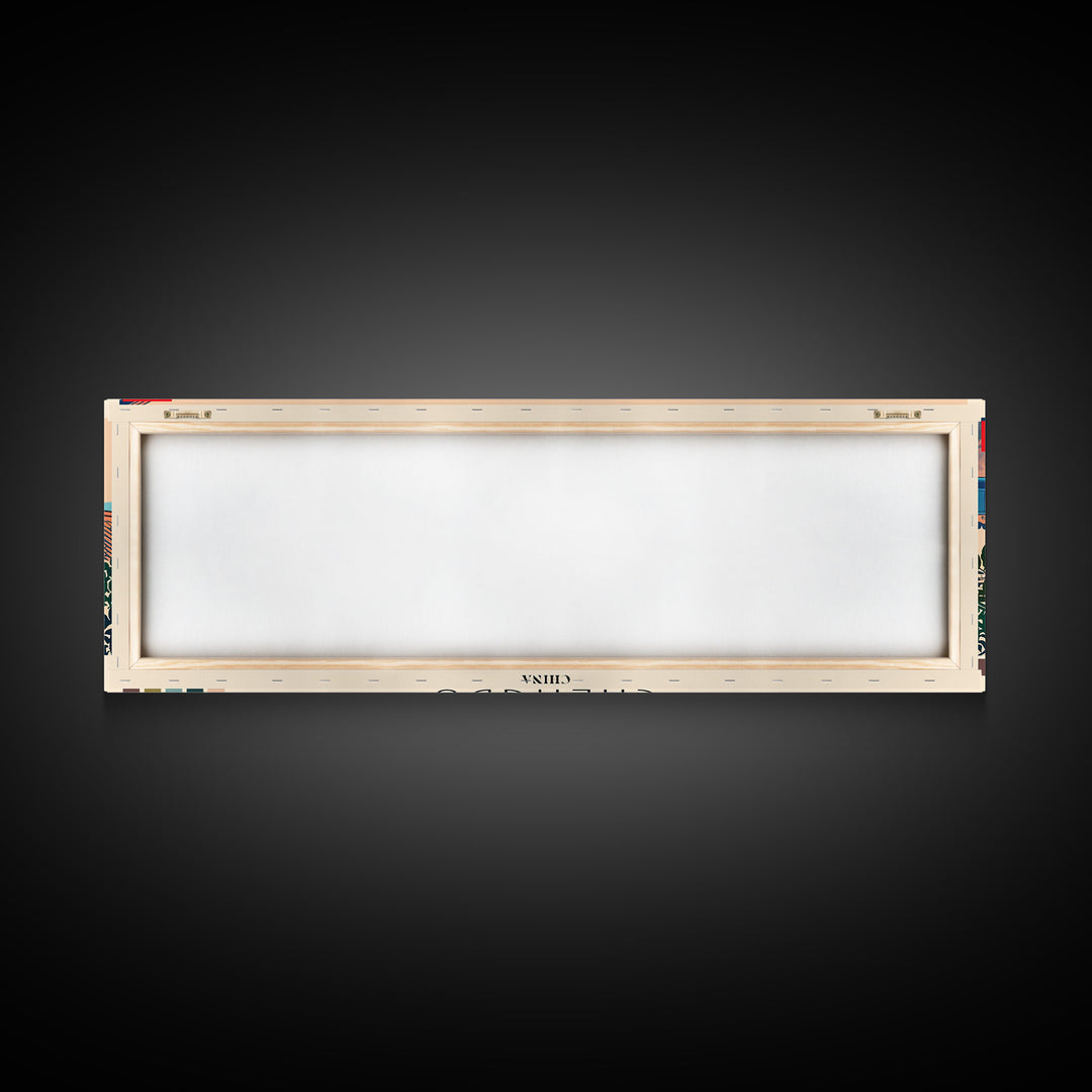 Chengdu, China Panoramic Canvas Print, Chengdu, China Painting, China Art, Chengdu Travel Poster, Travel Art, Vacation Gift