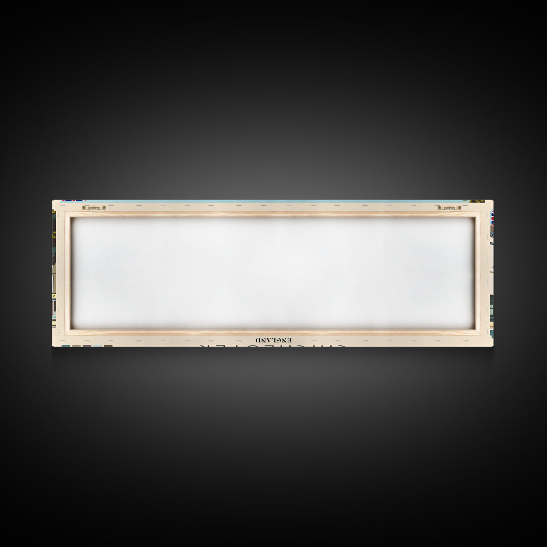 Chichester, England Panoramic Canvas Print, Chichester, England Painting, England Art, Chichester Travel Poster, Travel Art, Housewarming Gift