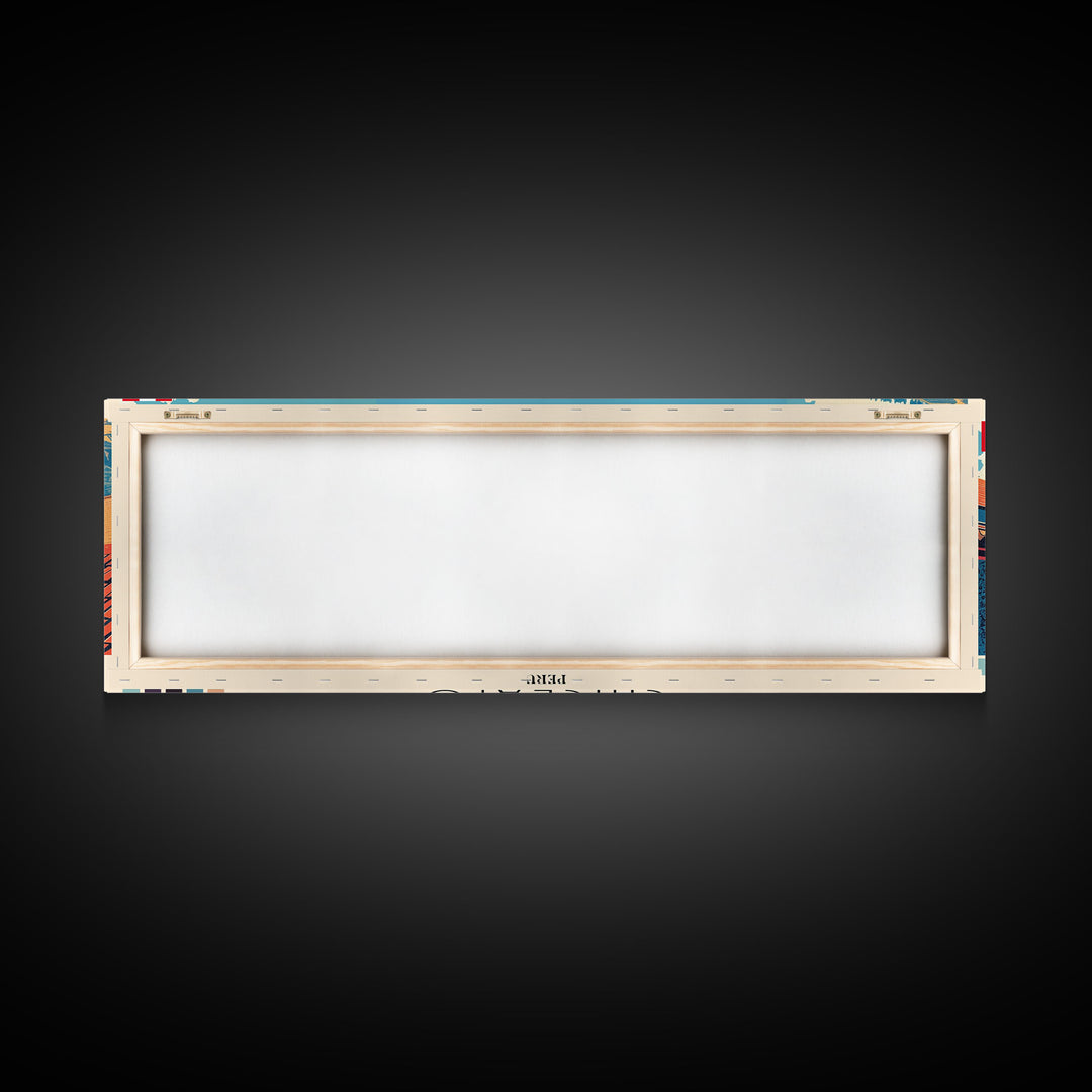 Chiclayo, Peru Panoramic Canvas Print, Chiclayo, Peru Painting, Peru Art, Chiclayo Travel Poster, Travel Art, Guest Room Painting