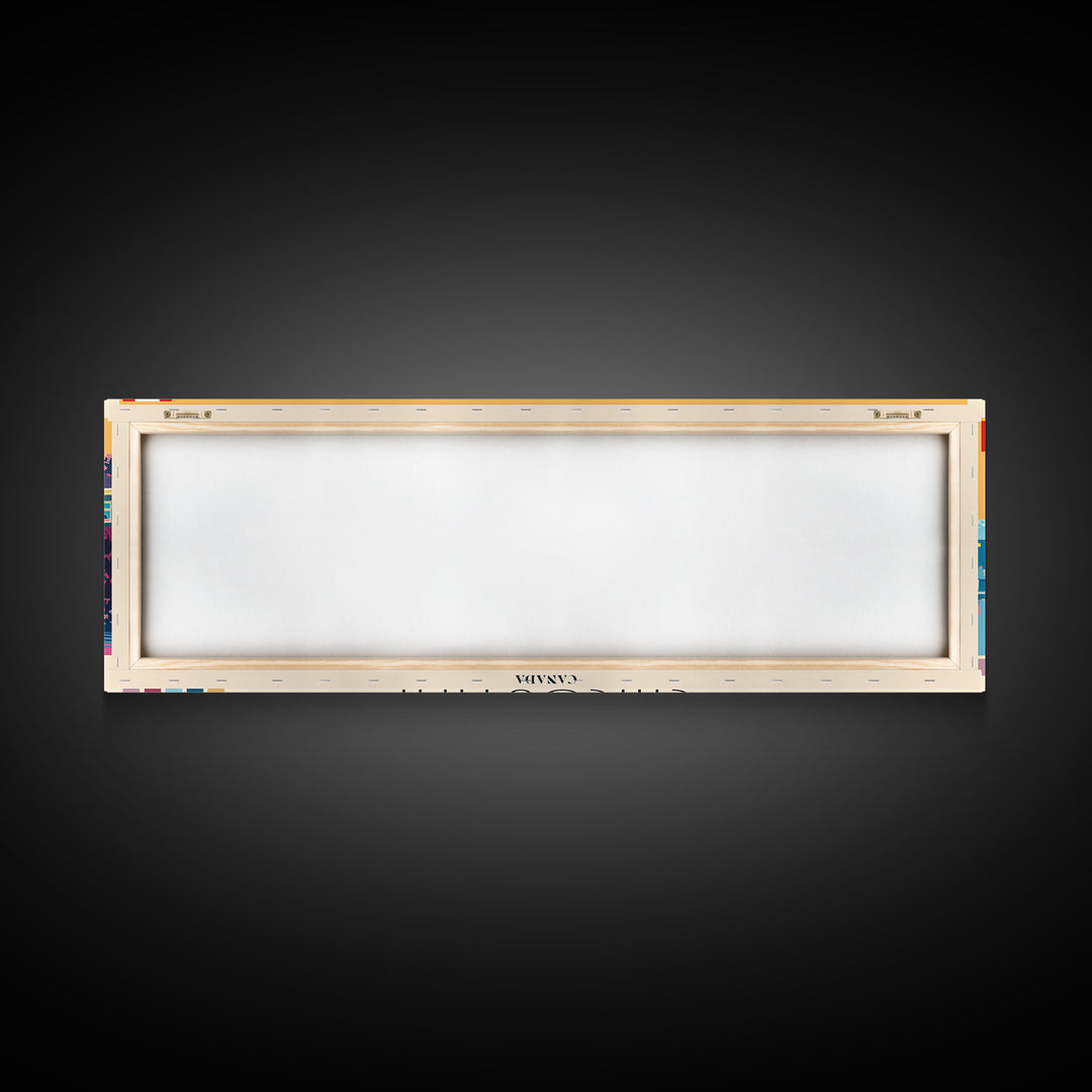 Chicoutimi, Canada Panoramic Canvas Print, Chicoutimi, Canada Painting, Canada Art, Chicoutimi Travel Poster, Travel Art, Guest Room Painting