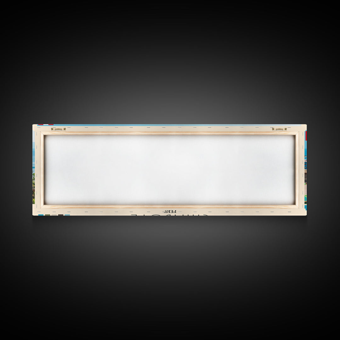 Chimbote, Peru Panoramic Canvas Print, Chimbote, Peru Painting, Peru Art, Chimbote Travel Poster, Travel Art, Housewarming Gift