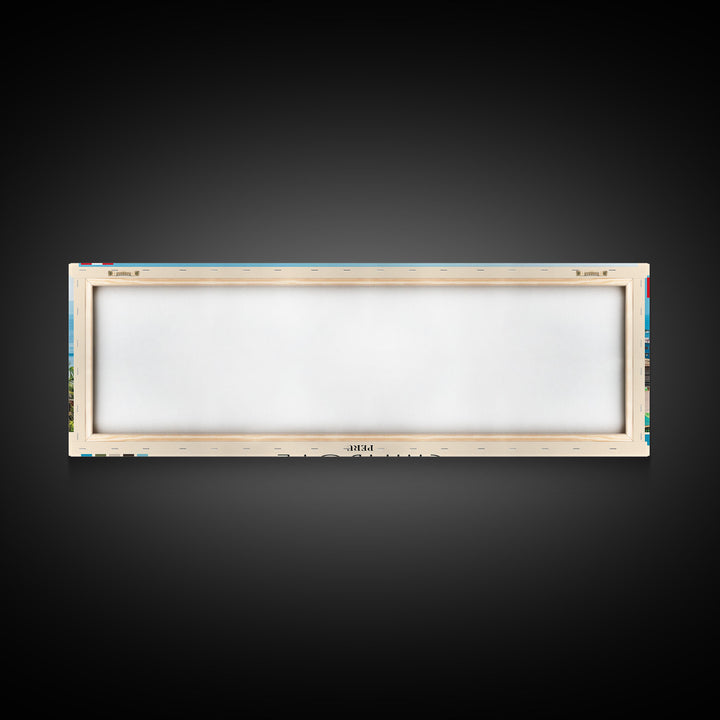 Chimbote, Peru Panoramic Canvas Print, Chimbote, Peru Painting, Peru Art, Chimbote Travel Poster, Travel Art, Housewarming Gift