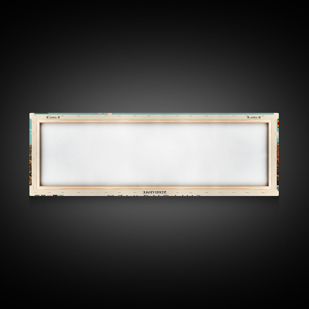 Chitungwiza, Zimbabwe Panoramic Canvas Print, Chitungwiza, Zimbabwe Painting, Zimbabwe Art, Chitungwiza Travel Poster, Travel Art, Vacation Gift