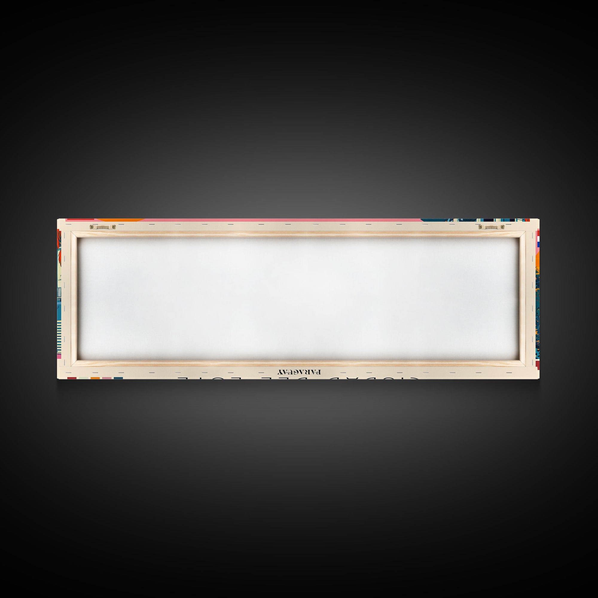 Ciudad del Este, Paraguay Panoramic Canvas Print, Ciudad del Este, Paraguay Painting, Paraguay Art, Ciudad del Este Travel Poster, Travel Art, Guest Room Painting