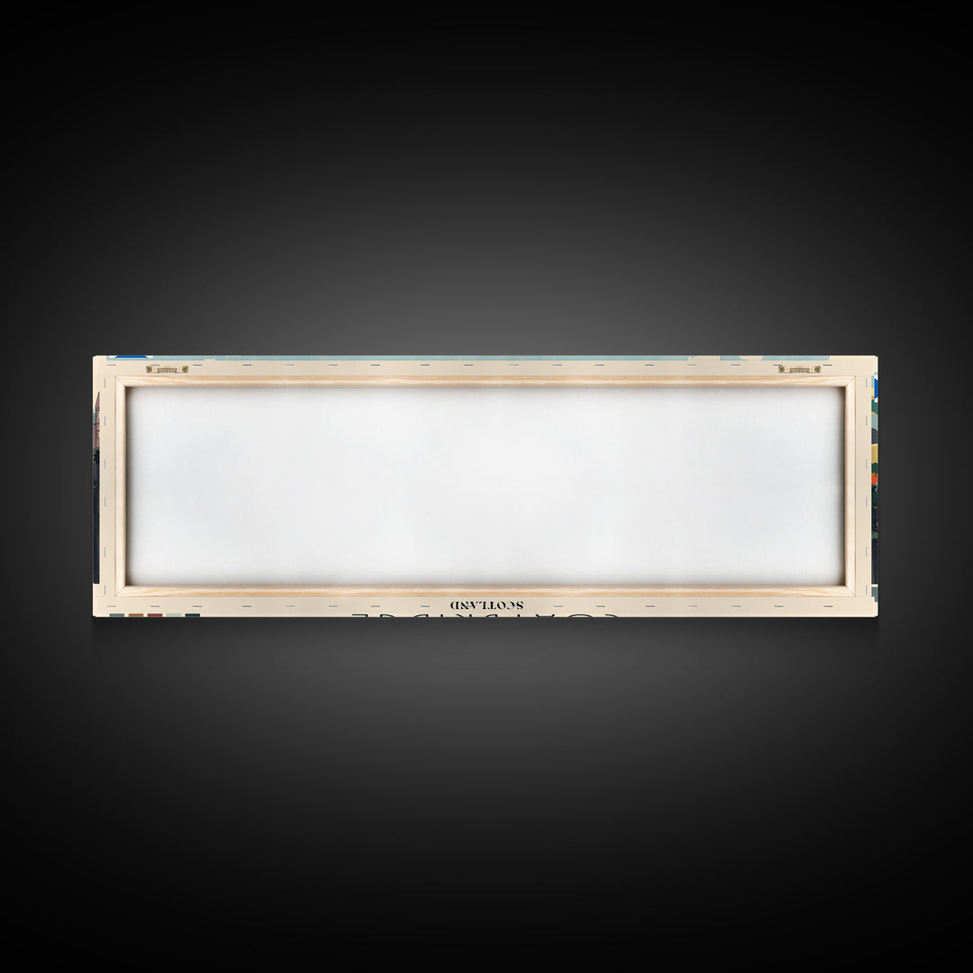 Coatbridge, Scotland Panoramic Canvas Print, Coatbridge, Scotland Painting, Scotland Art, Coatbridge Travel Poster, Travel Art, Guest Room Painting