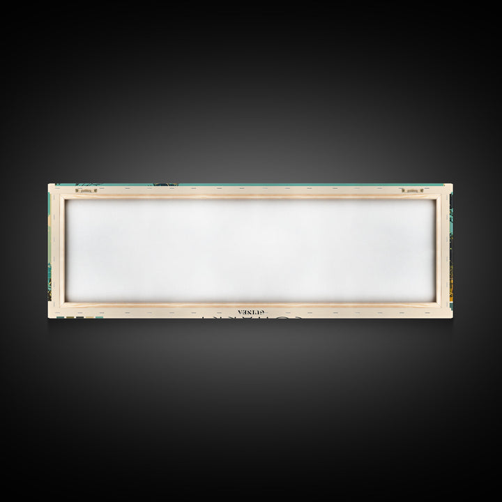 Conakry, Guinea Panoramic Canvas Print, Conakry, Guinea Painting, Guinea Art, Conakry Travel Poster, Travel Art, Vacation Gift