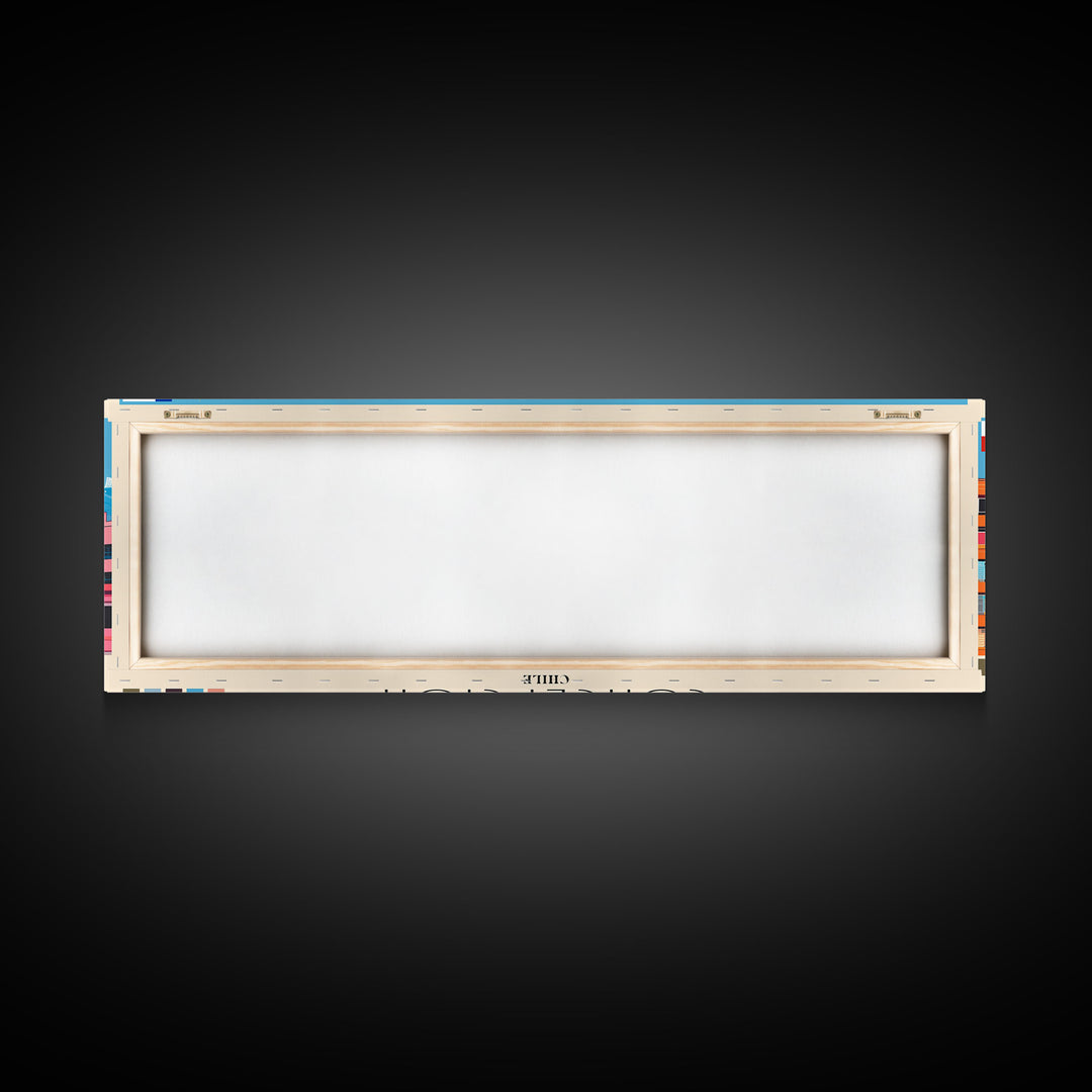 Concepcion, Chile Panoramic Canvas Print, Concepcion, Chile Painting, Chile Art, Concepcion Travel Poster, Travel Art, Living Room Painting