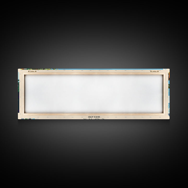 Cork, Ireland Panoramic Canvas Print, Cork, Ireland Painting, Ireland Art, Cork Travel Poster, Travel Art, Guest Room Painting